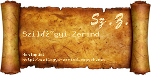 Szilágyi Zerind névjegykártya